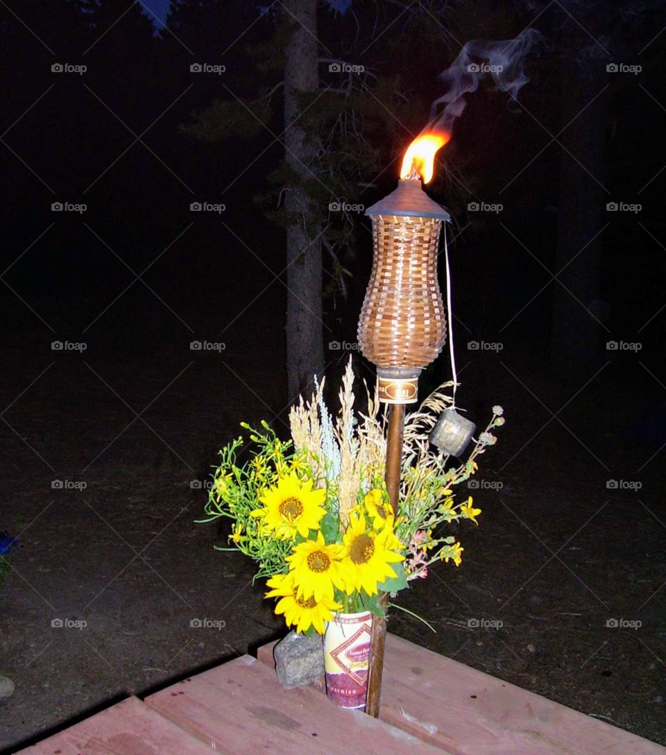 Sunflower Bouquet After Sunset