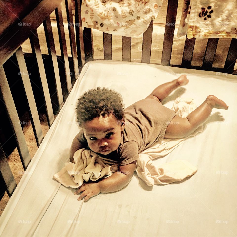 Baby Inside Crib