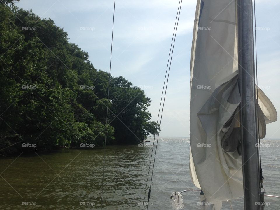 Sailboat Chesapeake view 
