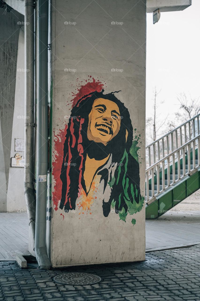 Seoul Street Art Bob Marley