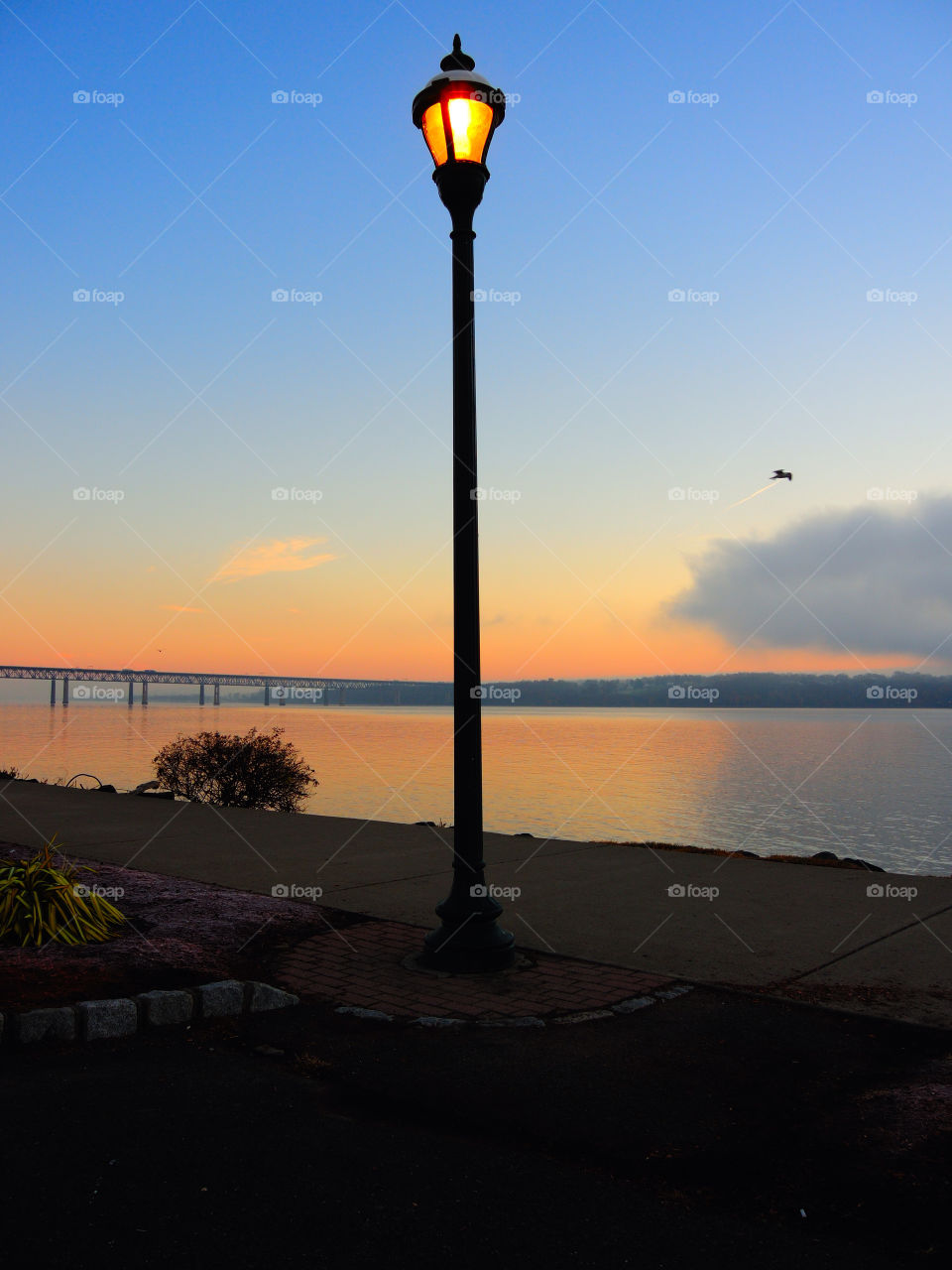 newburgh ny river lamp post bridge by delvec
