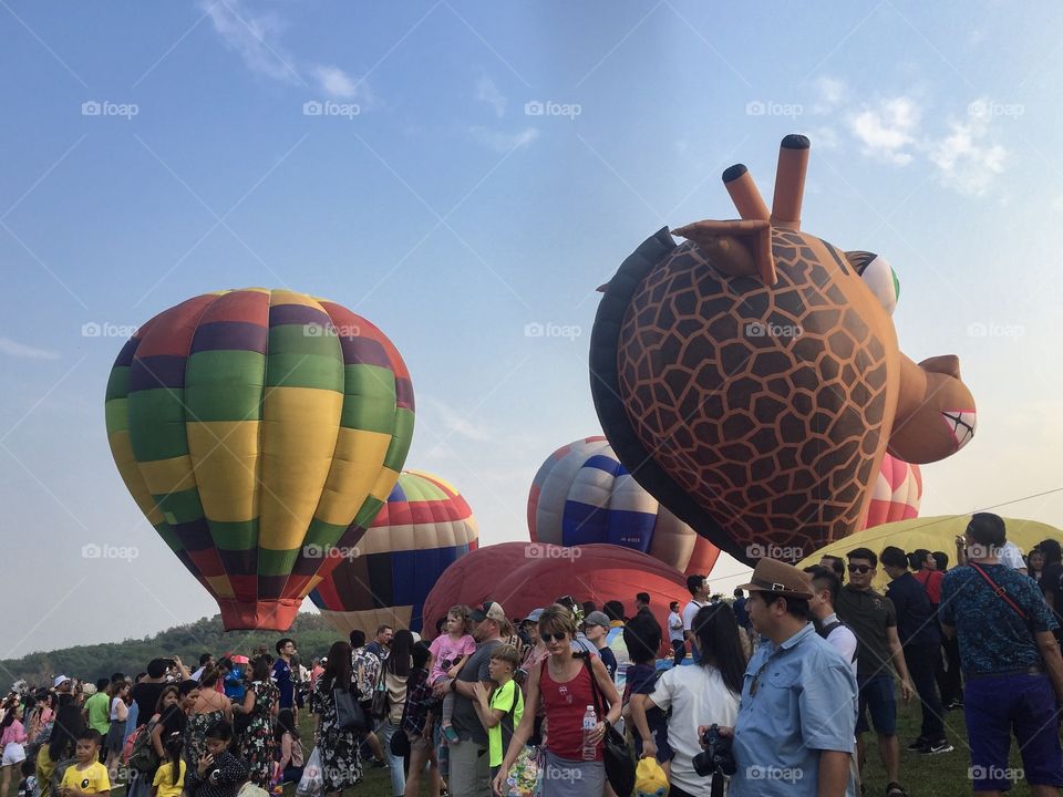 Chiang Rai/Thailand:February 16 2019-Singha park Ballon Fiesta