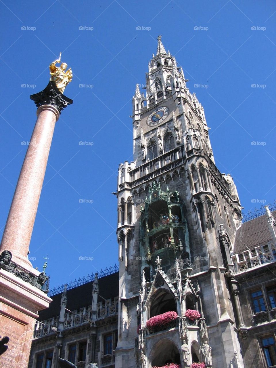 Marienplatz and Mariensaule