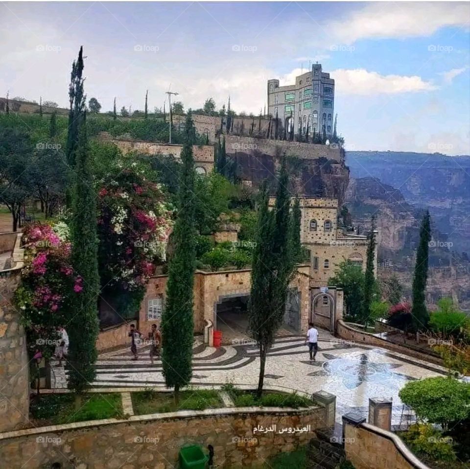 Glory be to God, the magnificent and picturesque view and the natural green trees are a view that is nothing more wonderful than it