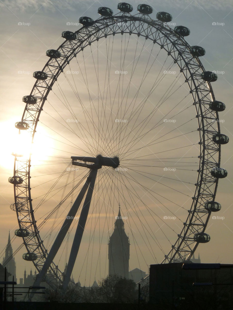 wheel sunset london england by llotter