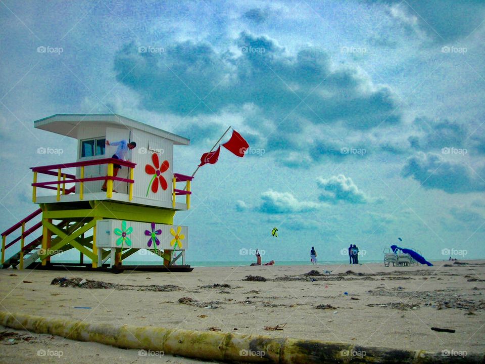 Lifeguard tower Miami Beach Florida
