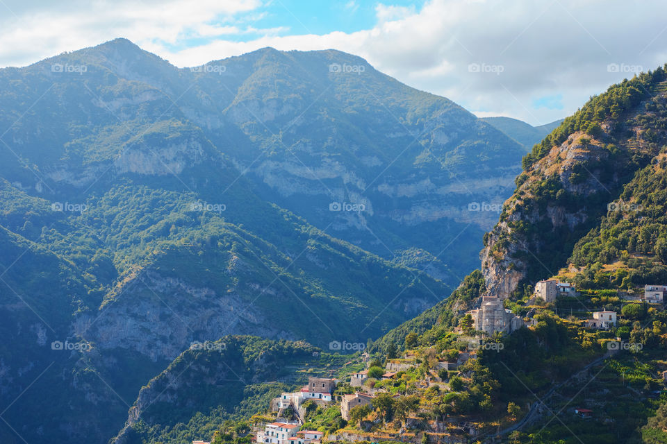 Mountains in Amalfi, Italy