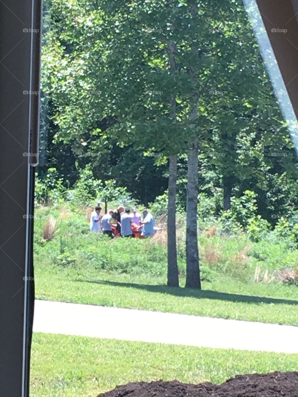 Digging the tractor out!