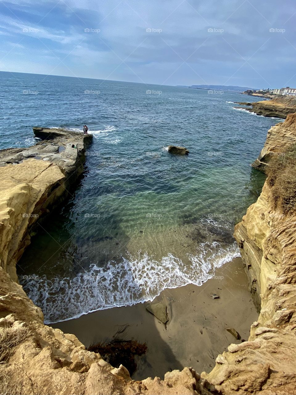 Little cove at Sunset Cliffs in San Diego California 