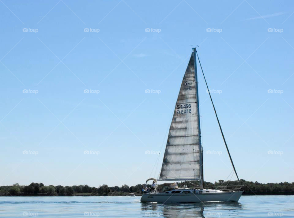 Sailing at Martha's Vineyard. sailboat off cape cod, Massachusetts