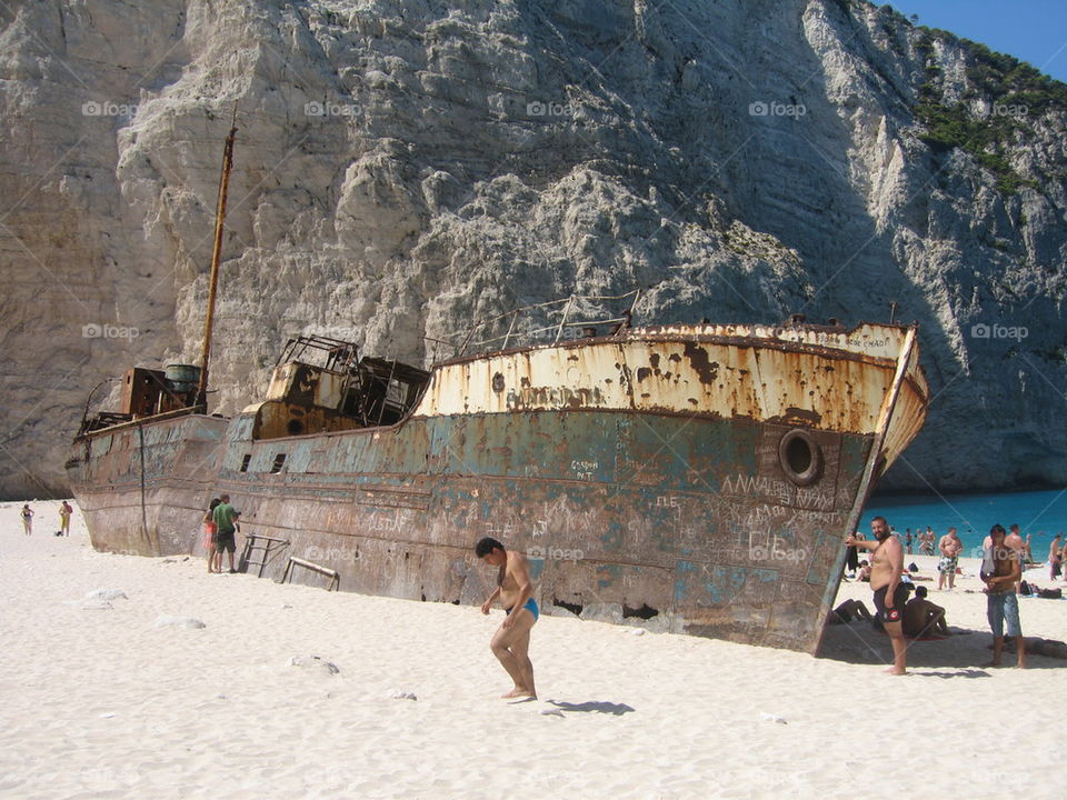 Shipwreck the main attraction on Navagio beach