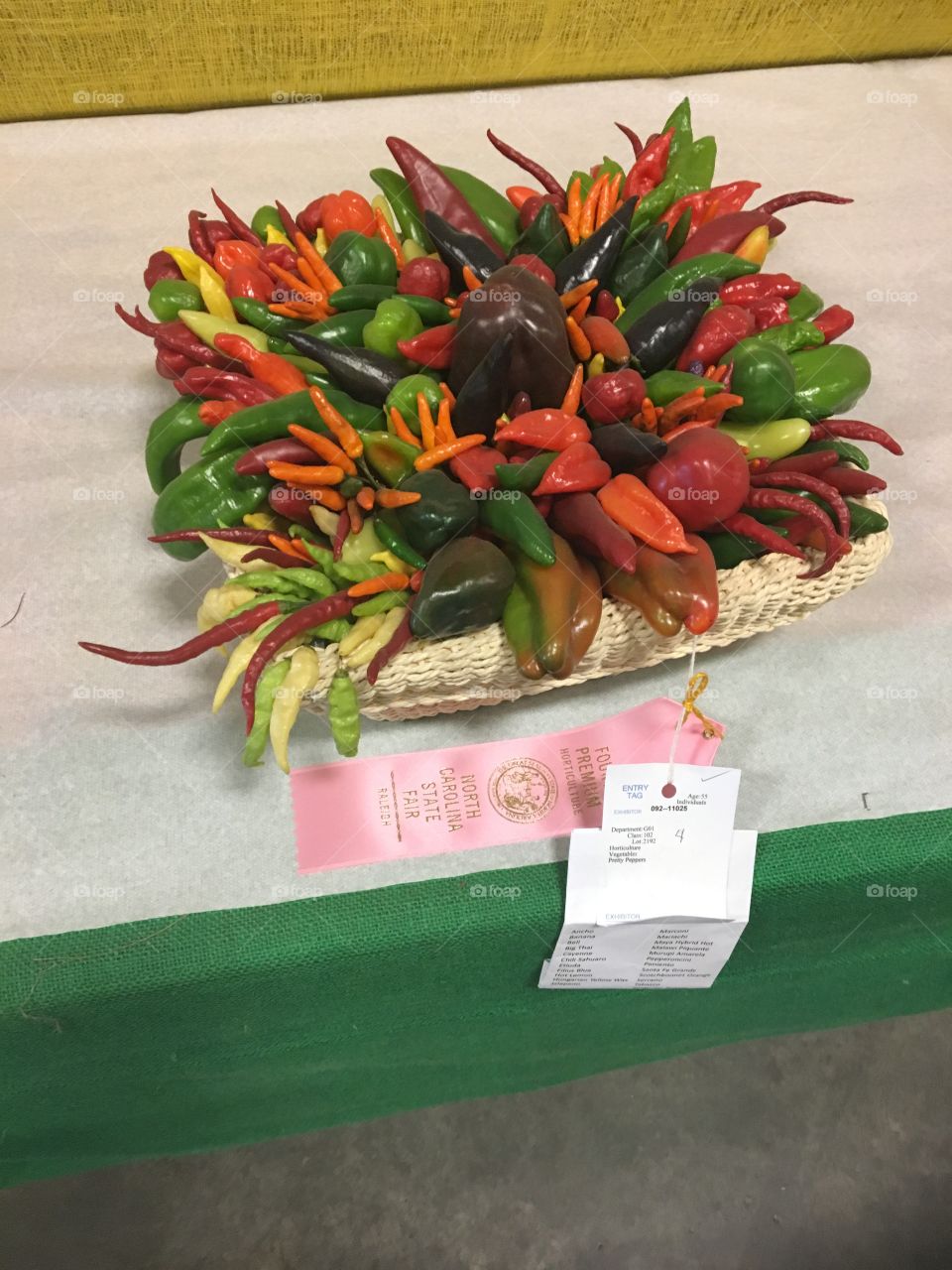 Award winning peppers at the state fair