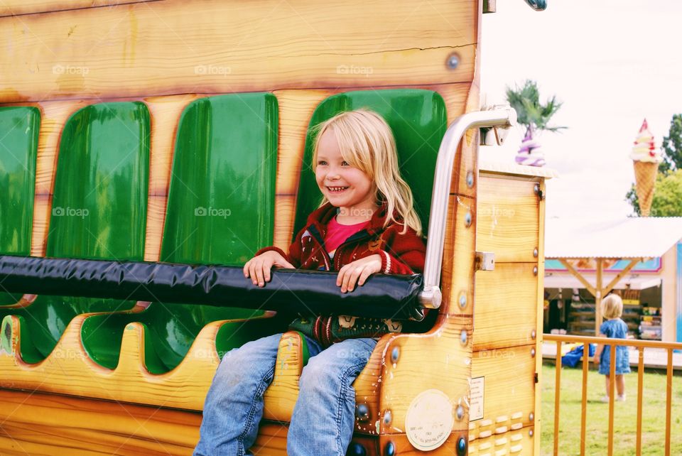 Girl on a amusement park