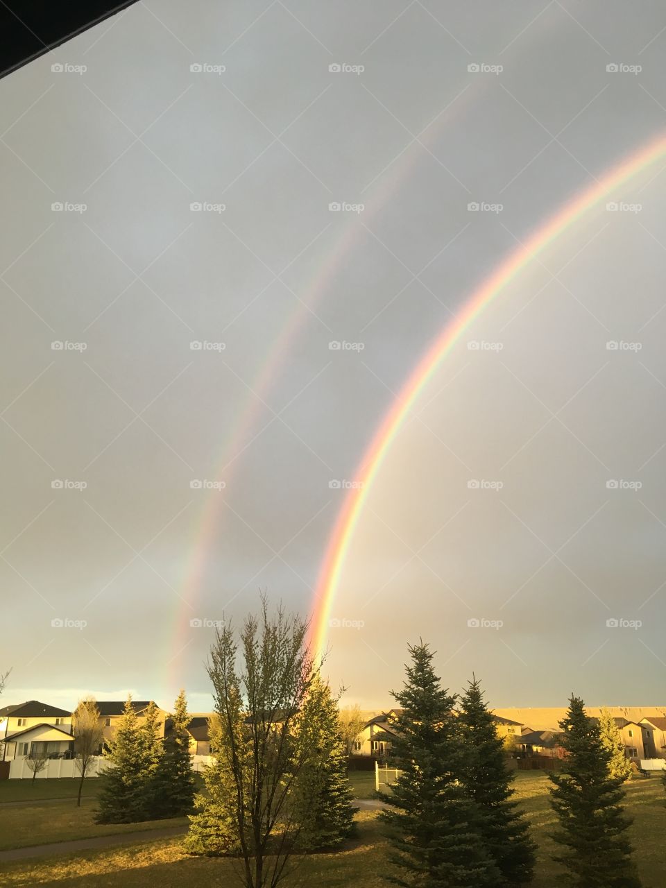 Double rainbow 🌈 Alberta 