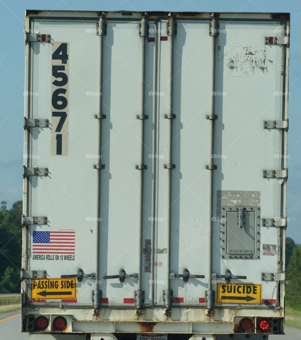Amusing truck passing signs