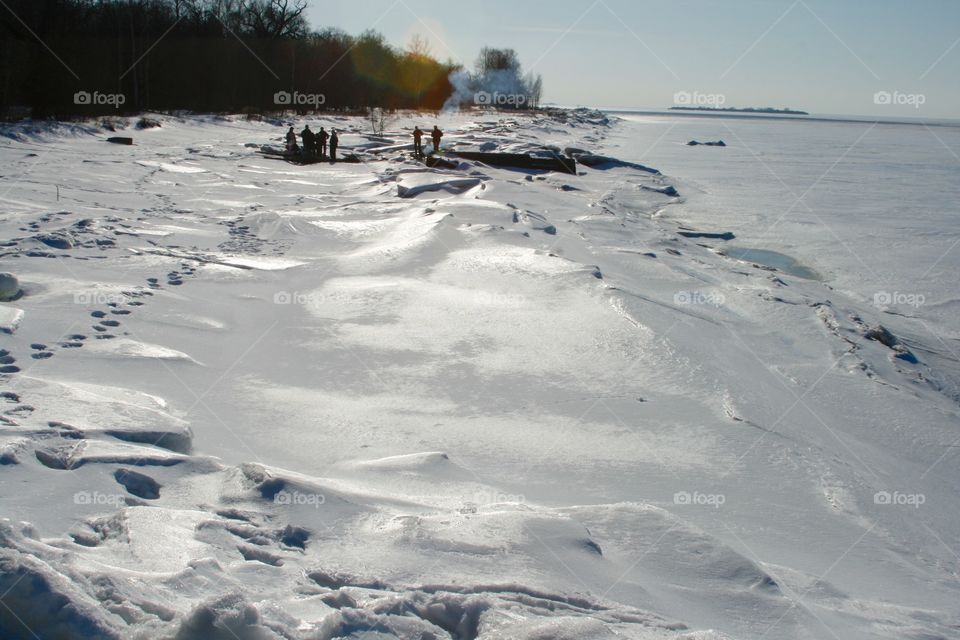 Winter beach 