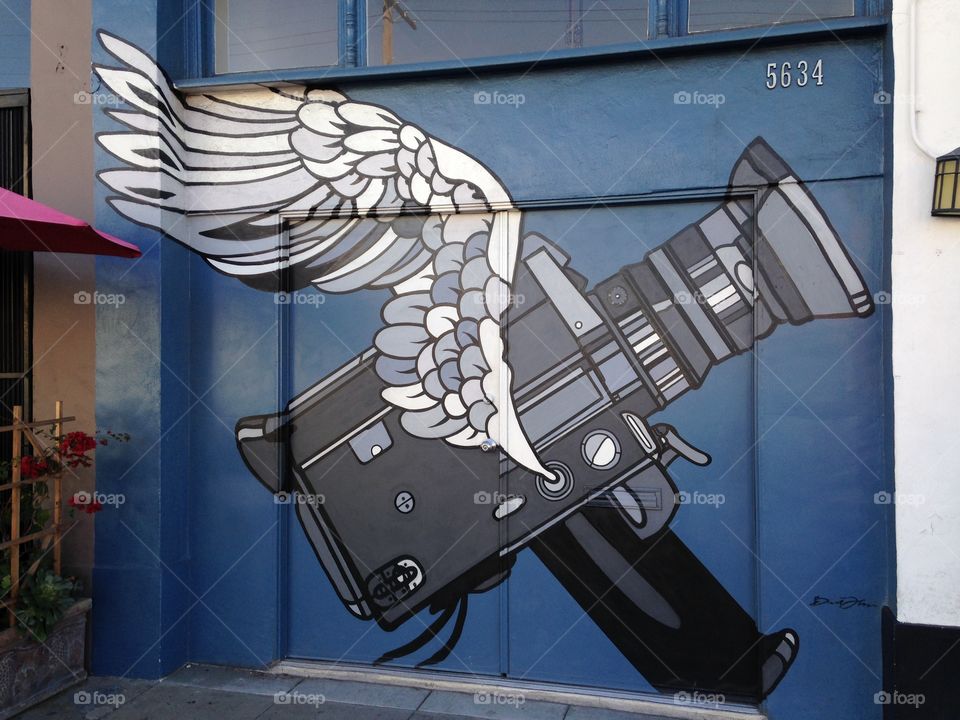 Super 8 camera painting Los Angeles Art District