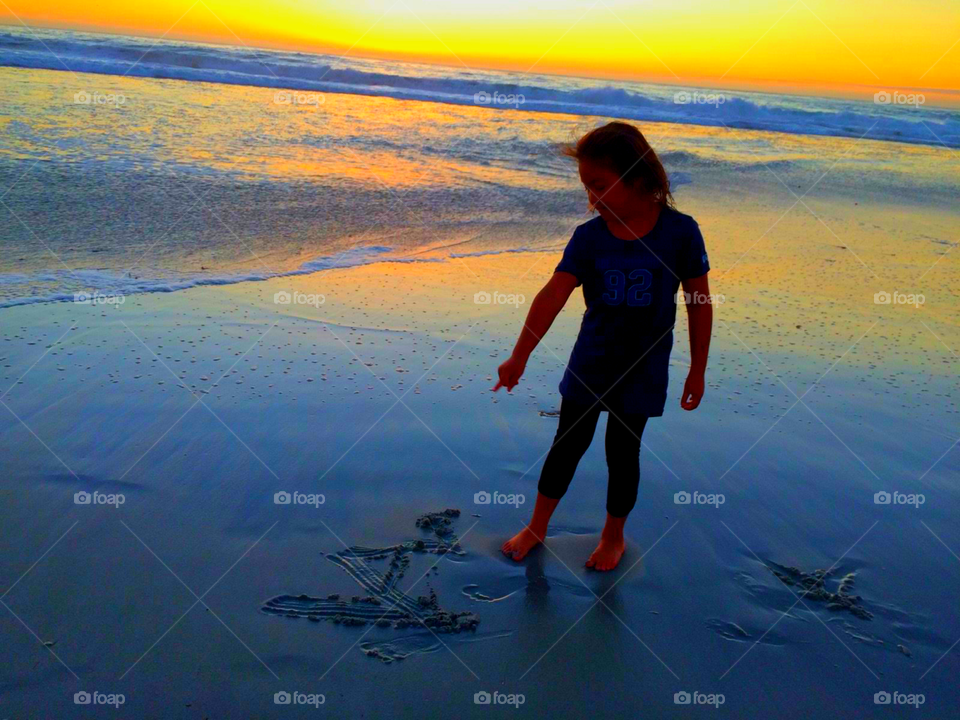 Beach at dusk