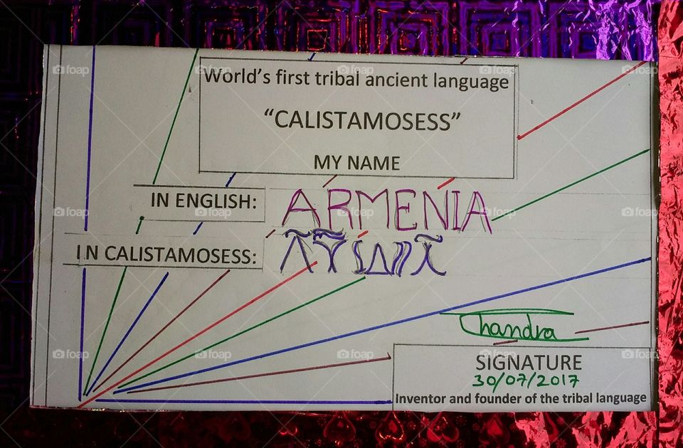 the famous country name is ARMENIA. 
    it's the first book entire the worldwide on it and no one like this in the world till now.