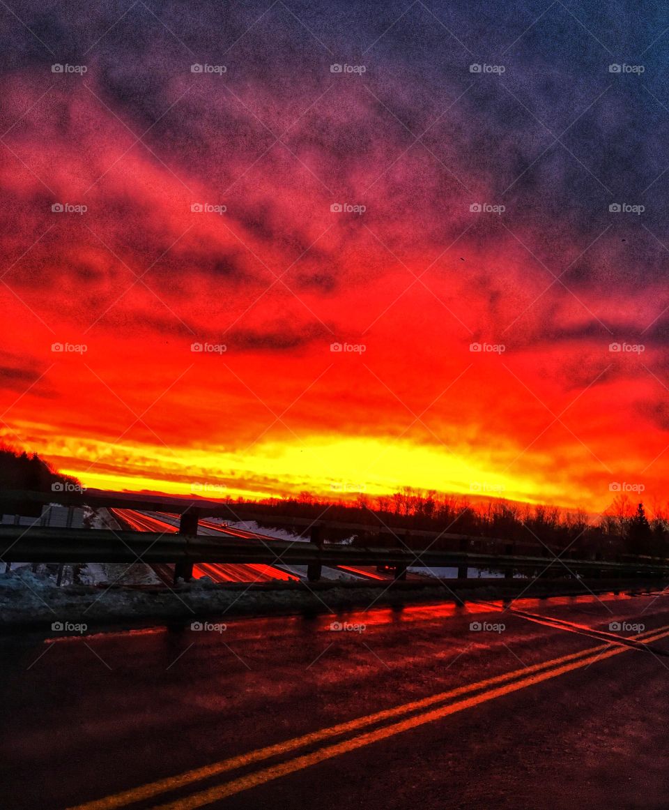 Sunrise on the overpass