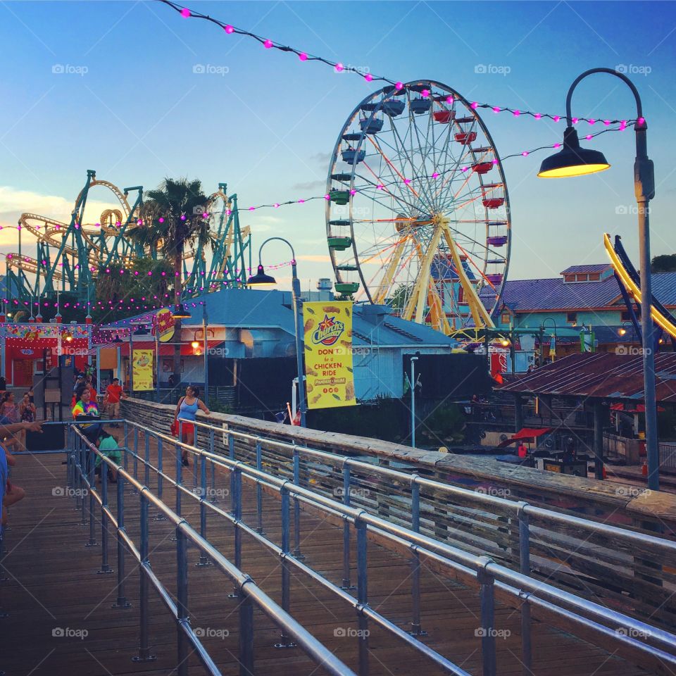 Ferris Wheel, Carnival, Carousel, Boardwalk, Entertainment