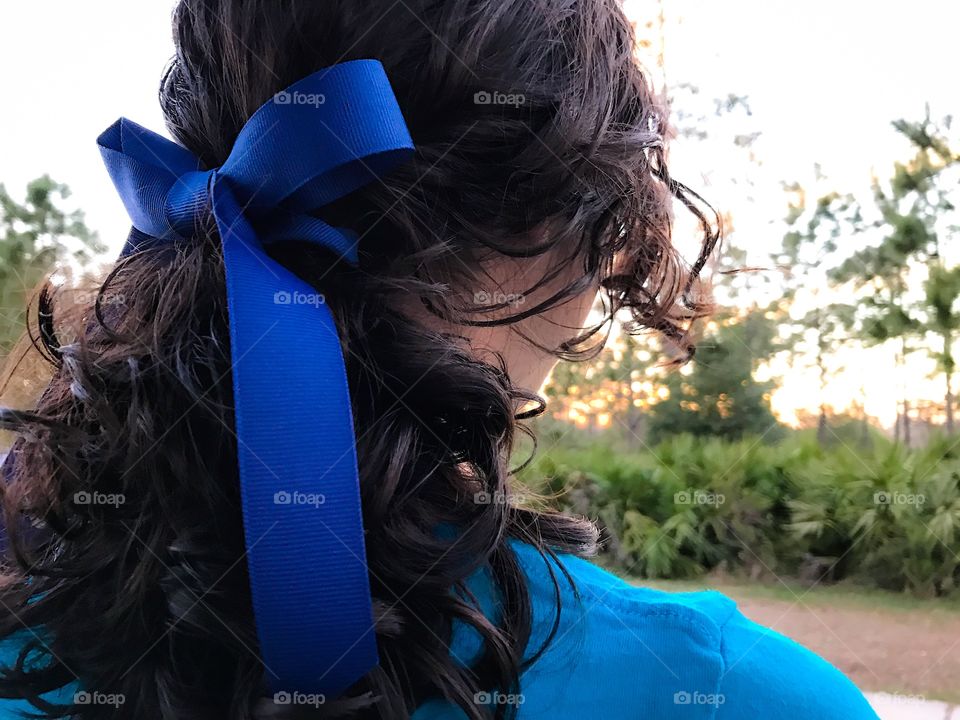 Blue bow