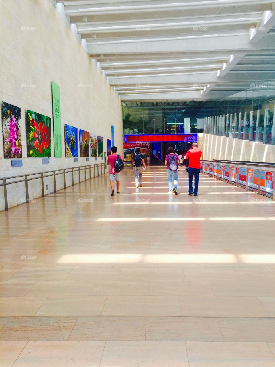 Walking to duty free