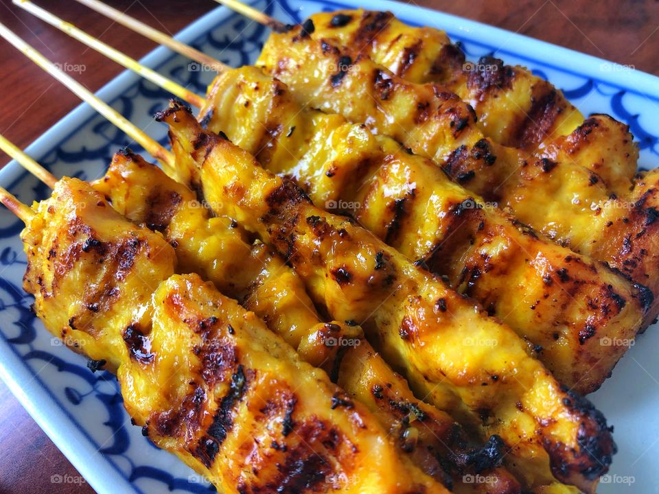 Thai Chicken Satay Skewers