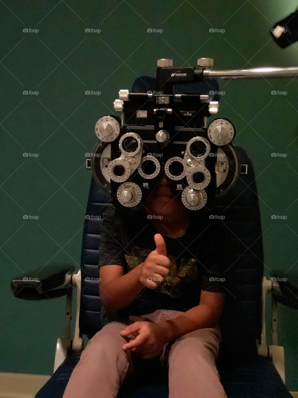 Getting a thorough eye exam is sometimes important, a little nerve racking. I just pretend I am a robot with many many eyes.