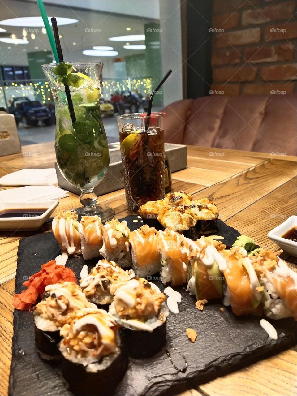 sushi and coсkteil