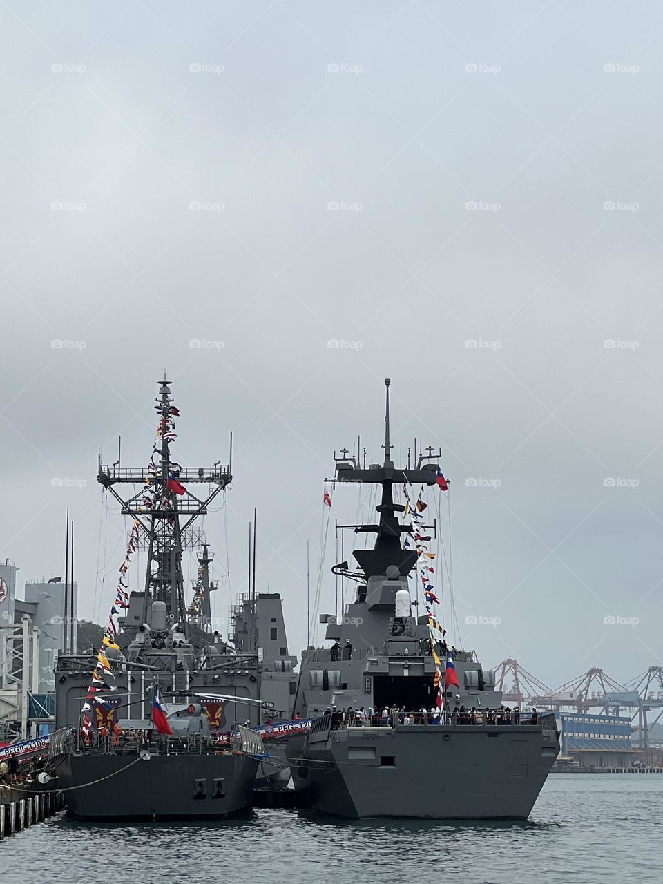 Warships in keelung port