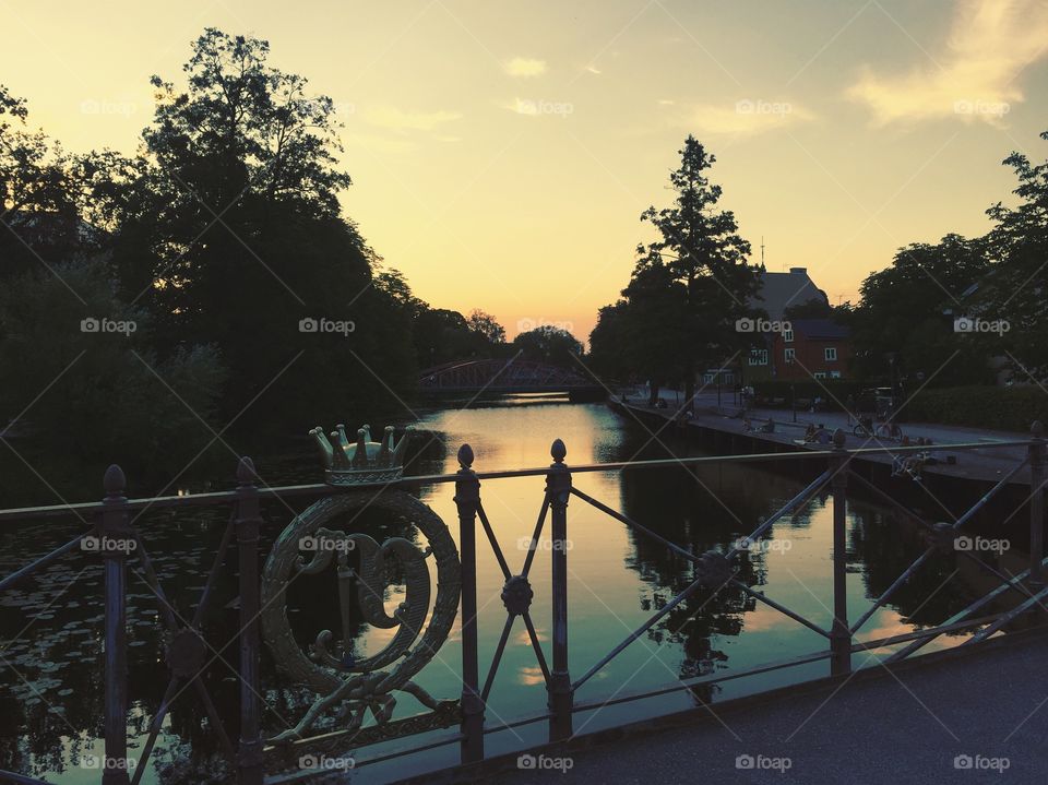 Bridge in the sunset