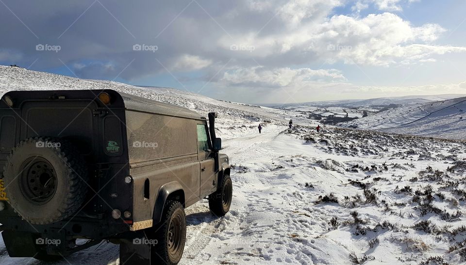 Landrover on Dartmoor