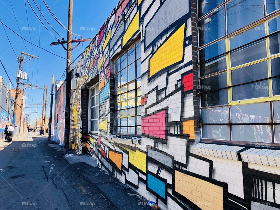 Old wall covered in graffiti