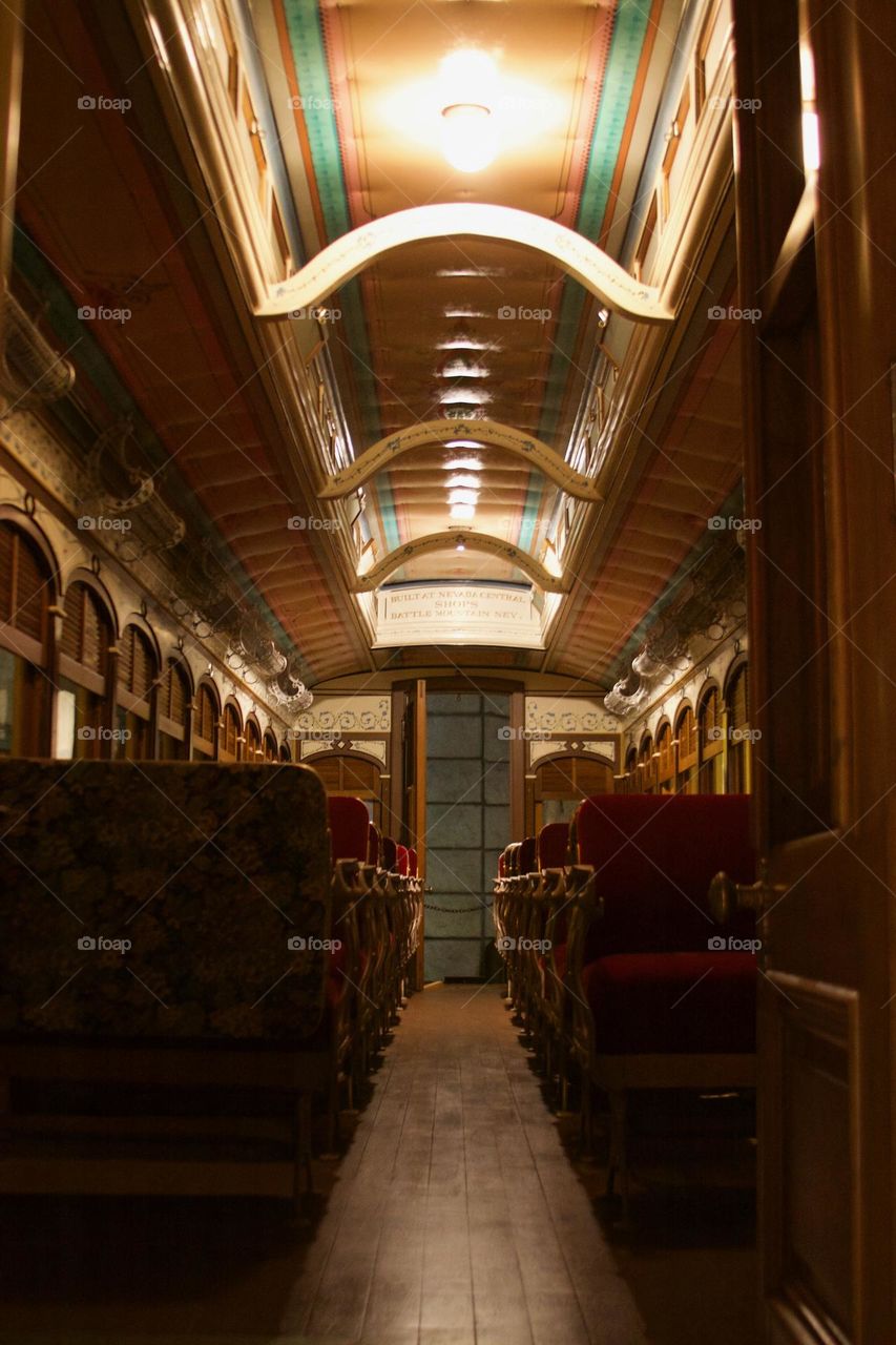 Old train interior