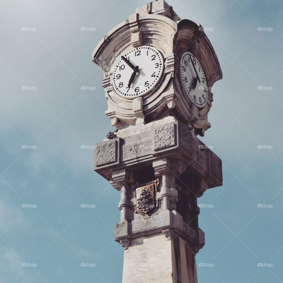 Clock in San Sebastian, Spain