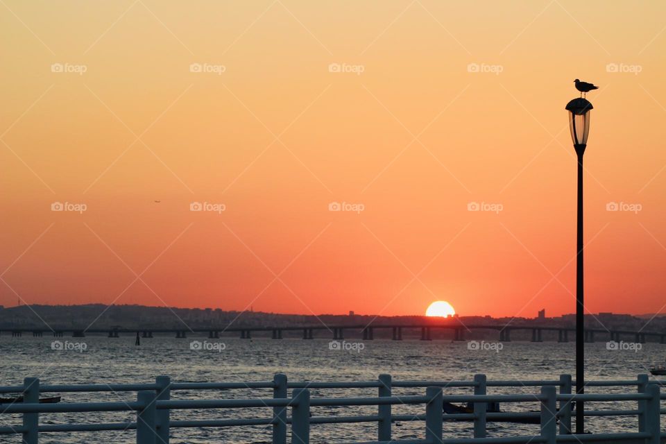 Sunset on the pier, Summer 