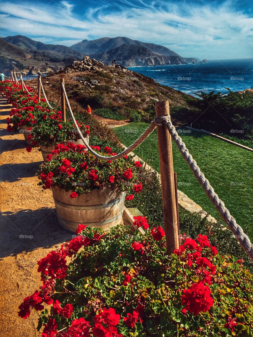 California coast,  Highway1, near Big Sur, on the grounds of Rocky Point Restaurant 