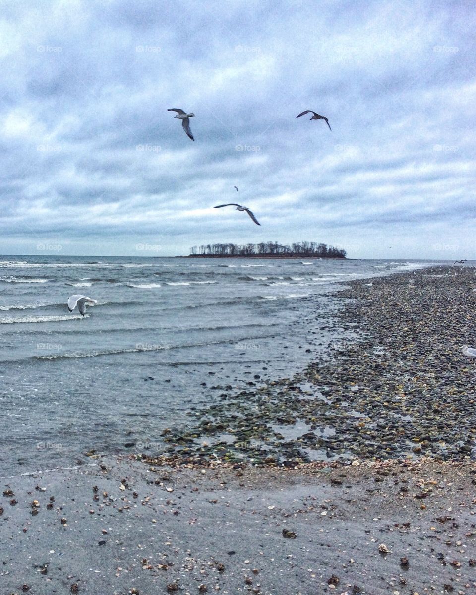 Storm clouds at the beach 