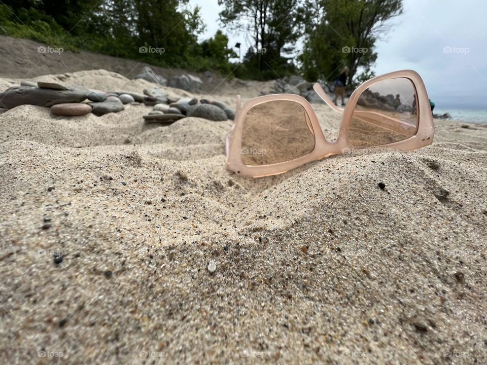 Beach Sand Stones & Sunglasses