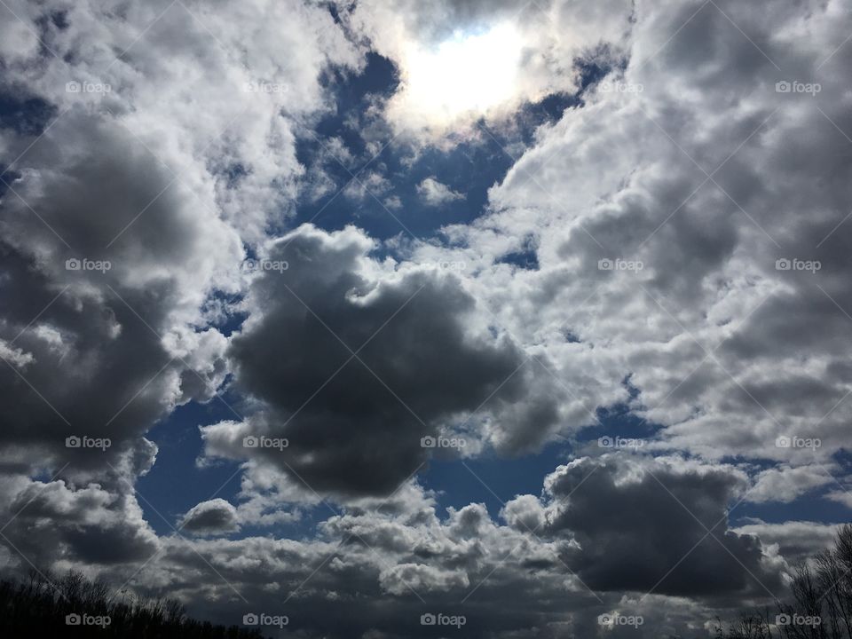 Beautiful sky with a lot of clouds 