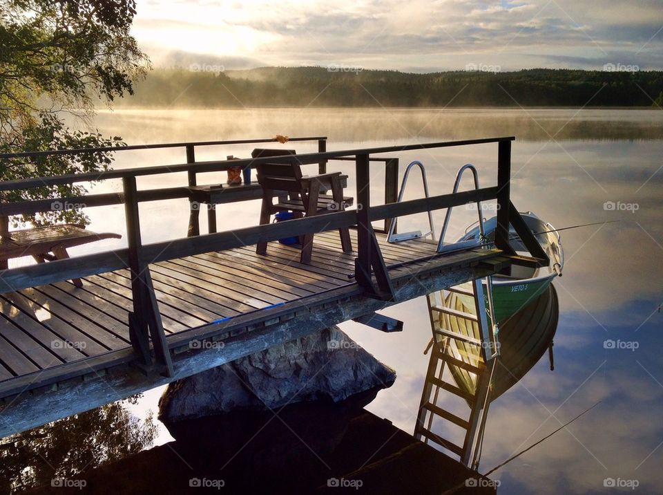 Morning on a lake. 