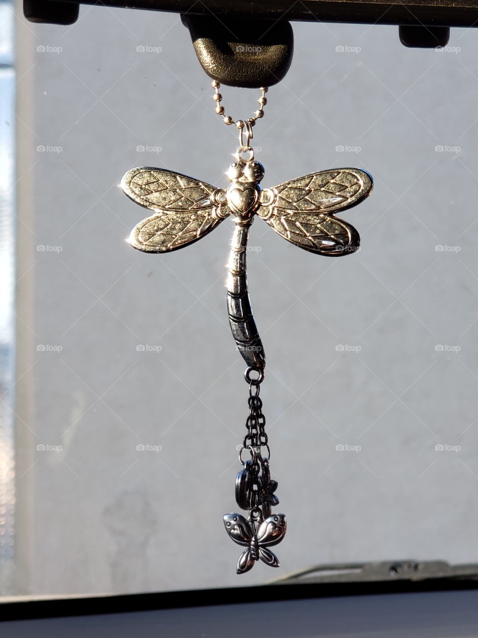 dragonfly rear view mirror decor