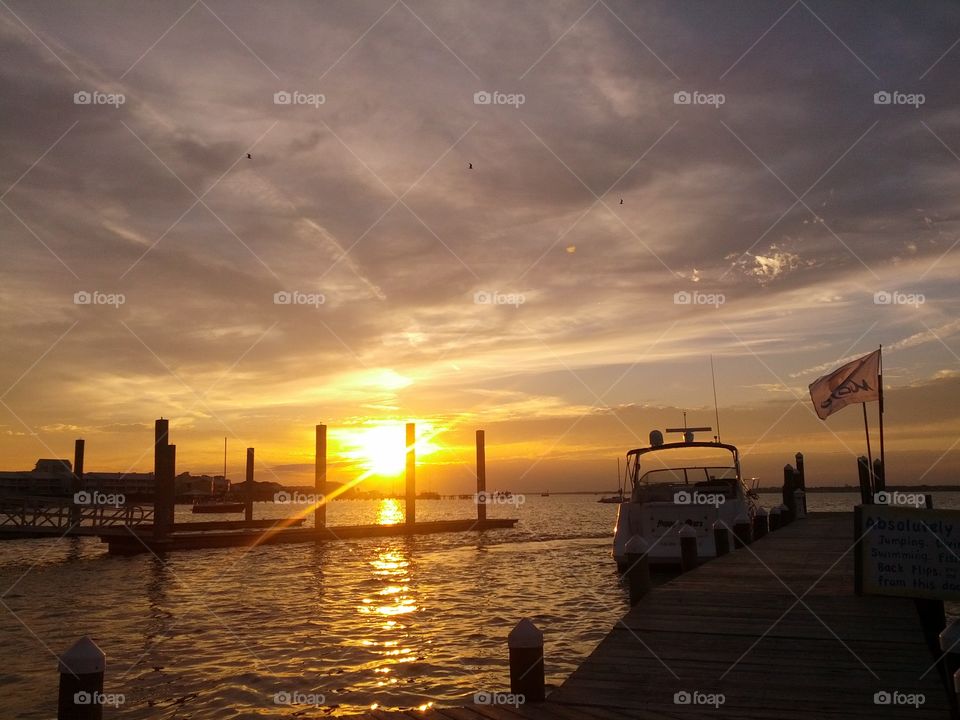 Sunset at the pier