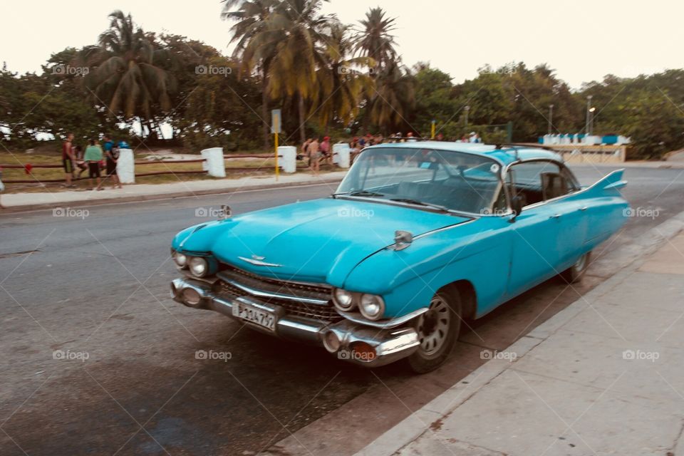 Old American style Classic car in Cuba 