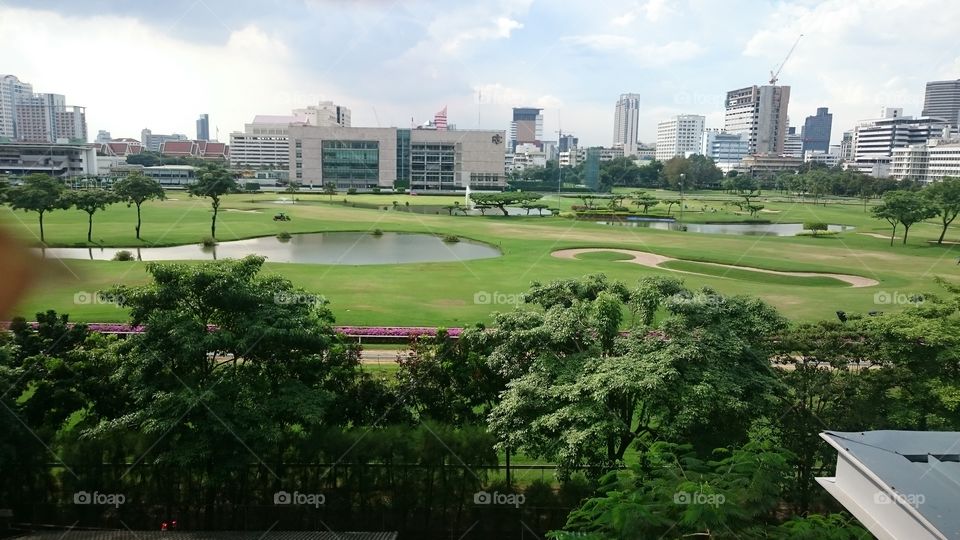 golf course in the Hart of bangkok
