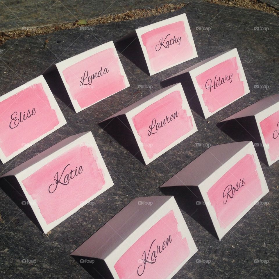 Colorful name tags 
