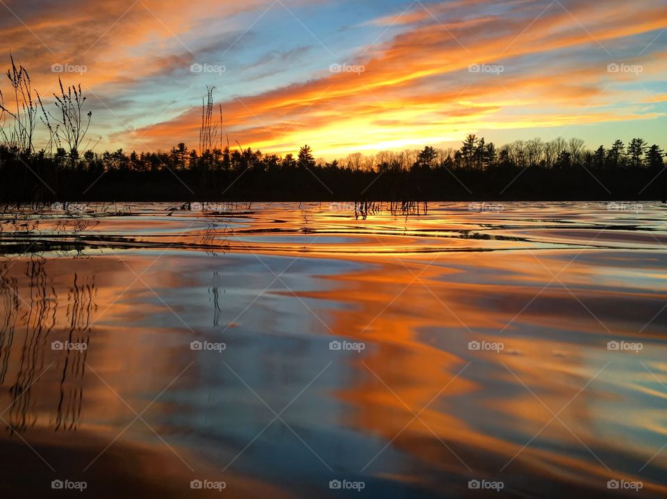 Sunset on the water