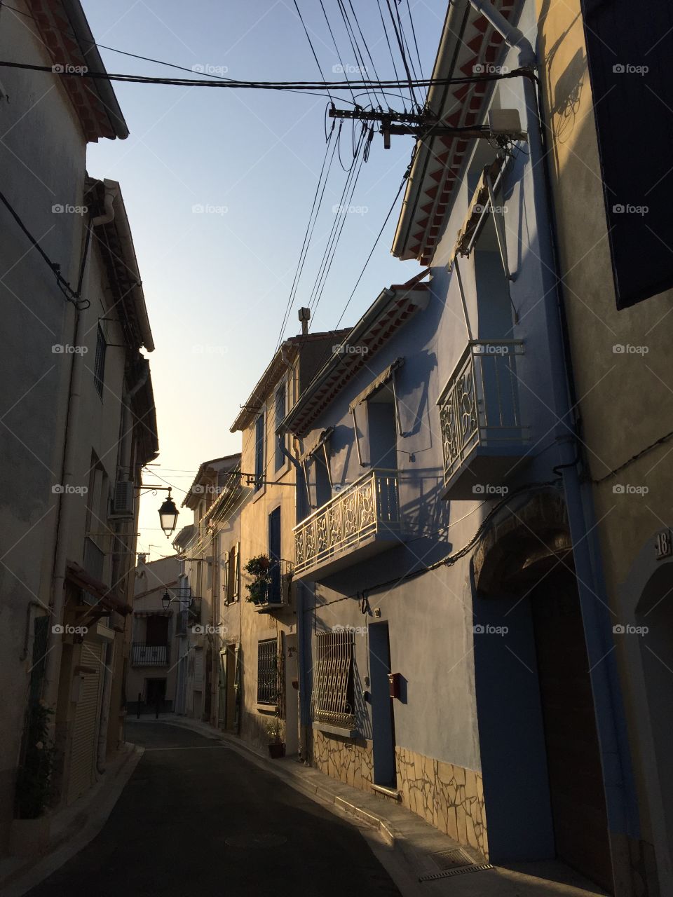 Old Town Marseillan. Vacation in a alley in a old Town of France
