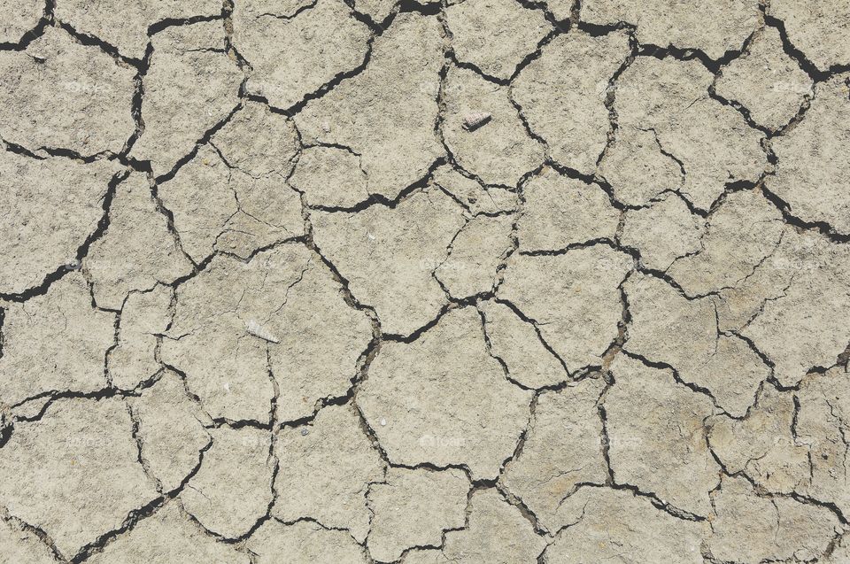 Ground parched by drought in the country